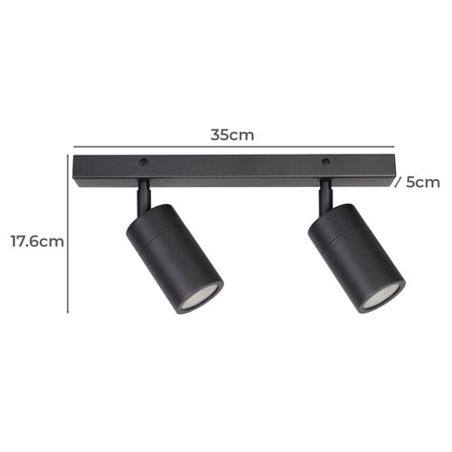 Crest 2 Light Steel Spotlight