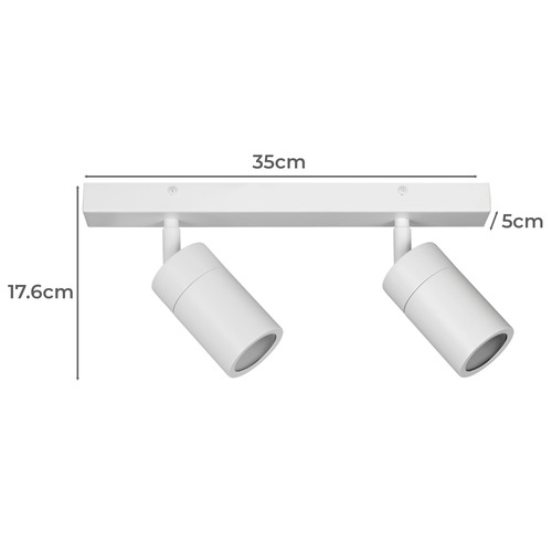 Crest 2 Light Steel Spotlight