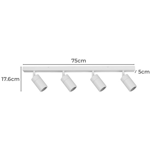 Crest 4 Light Steel Spotlight