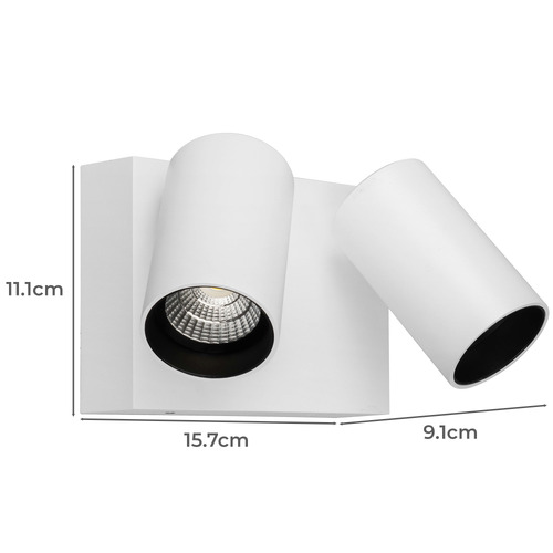 Capri 2 Light LED Outdoor Wall Spotlight
