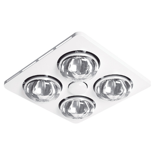 Essence 369mm White 3-in-1 Bathroom Heater Exhaust Fan with LED Light