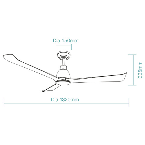 Polo 132cm Nickel & Driftwood DC Smart Ceiling Fan with LED Light