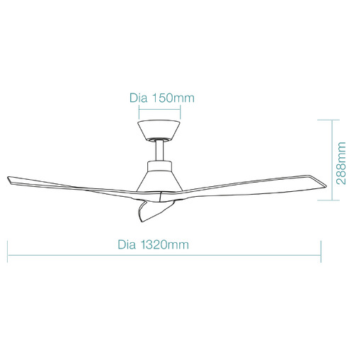 Triumph 132cm DC Smart Ceiling Fan with Remote Control