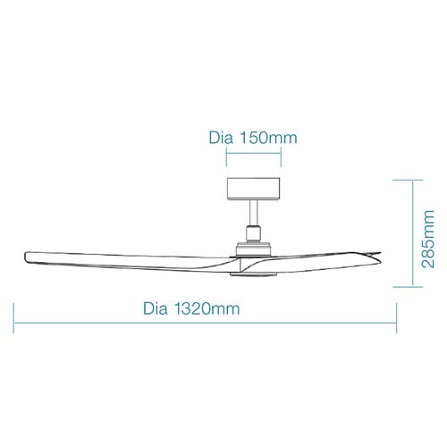 Cordoba 132cm DC Smart Ceiling Fan with LED Light