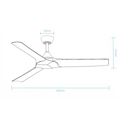 Alpine 132cm DC Smart Ceiling Fan with Remote Control