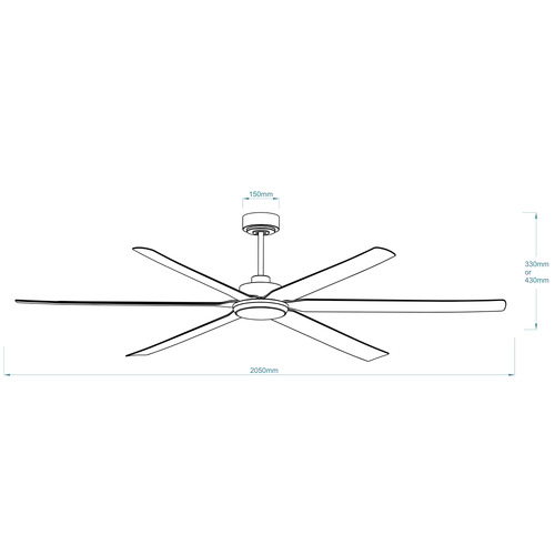 Osprey 205cm DC Smart Ceiling Fan with LED Light