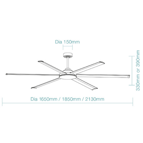 Albatross II DC Smart Ceiling Fan with Remote Control