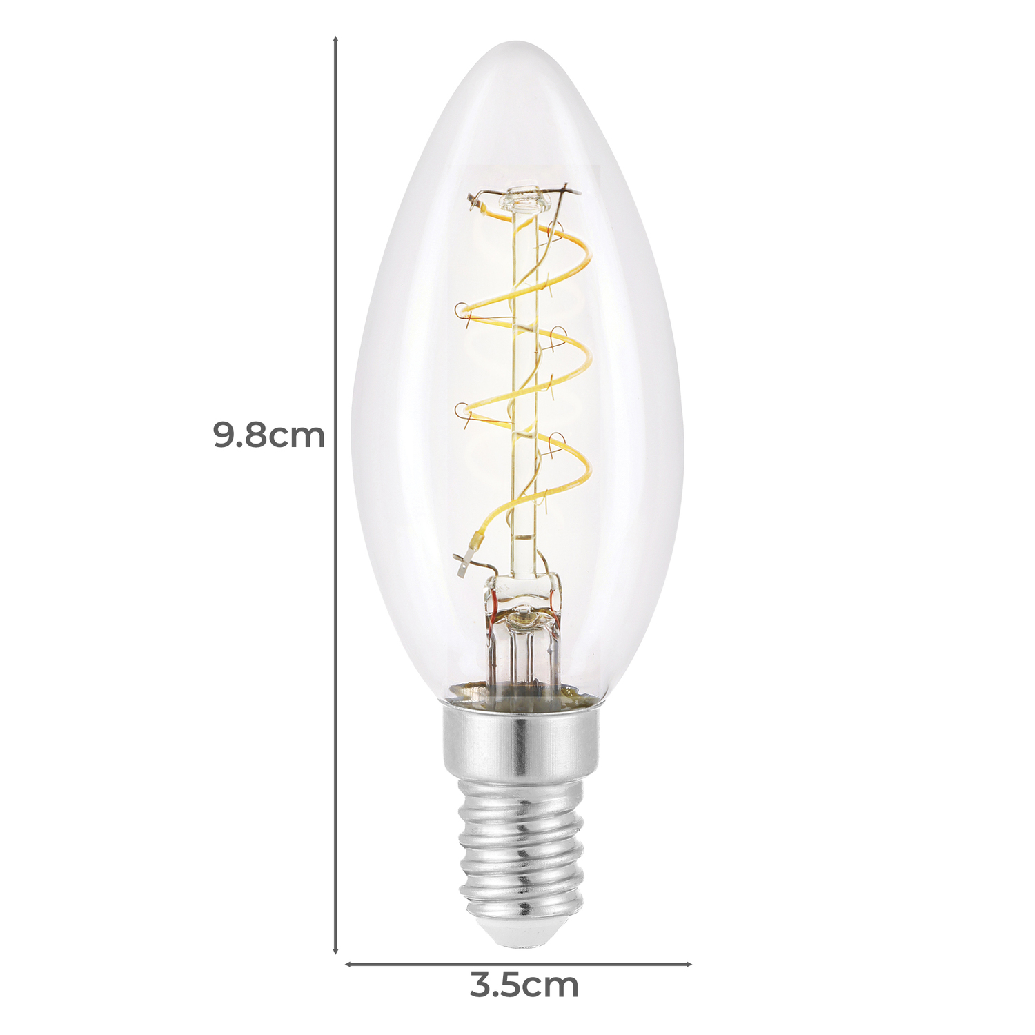E14 Candle Extra Warm White 3W LED Filament Bulb