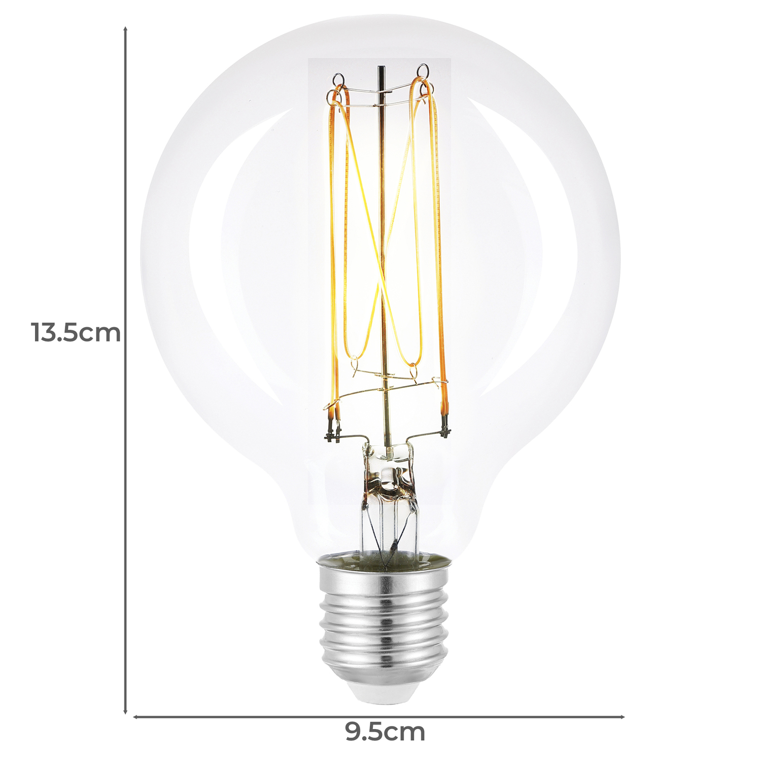 E27 Tubular Extra Warm White 6W LED Filament Bulb