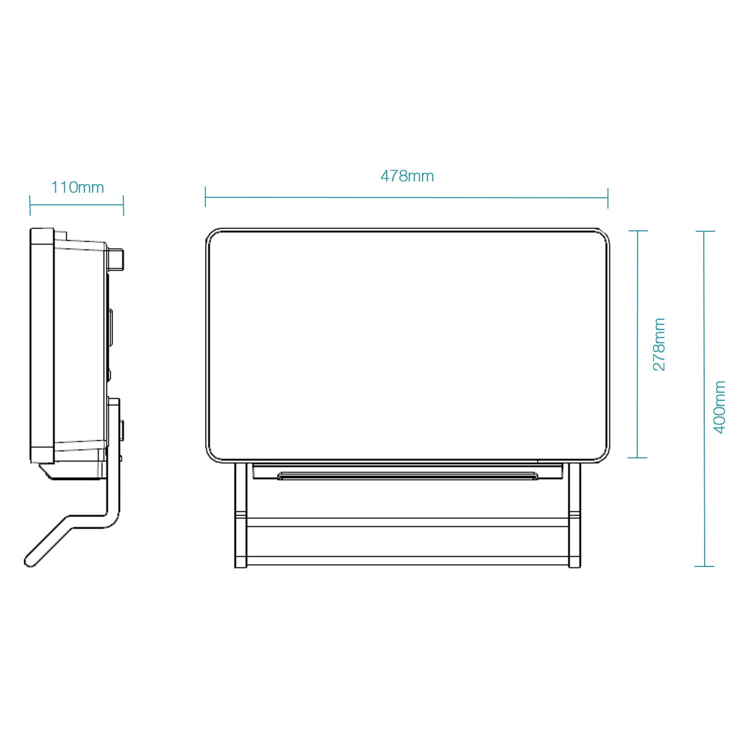 Thermo White 2200W Wall Heater with Towel Rack