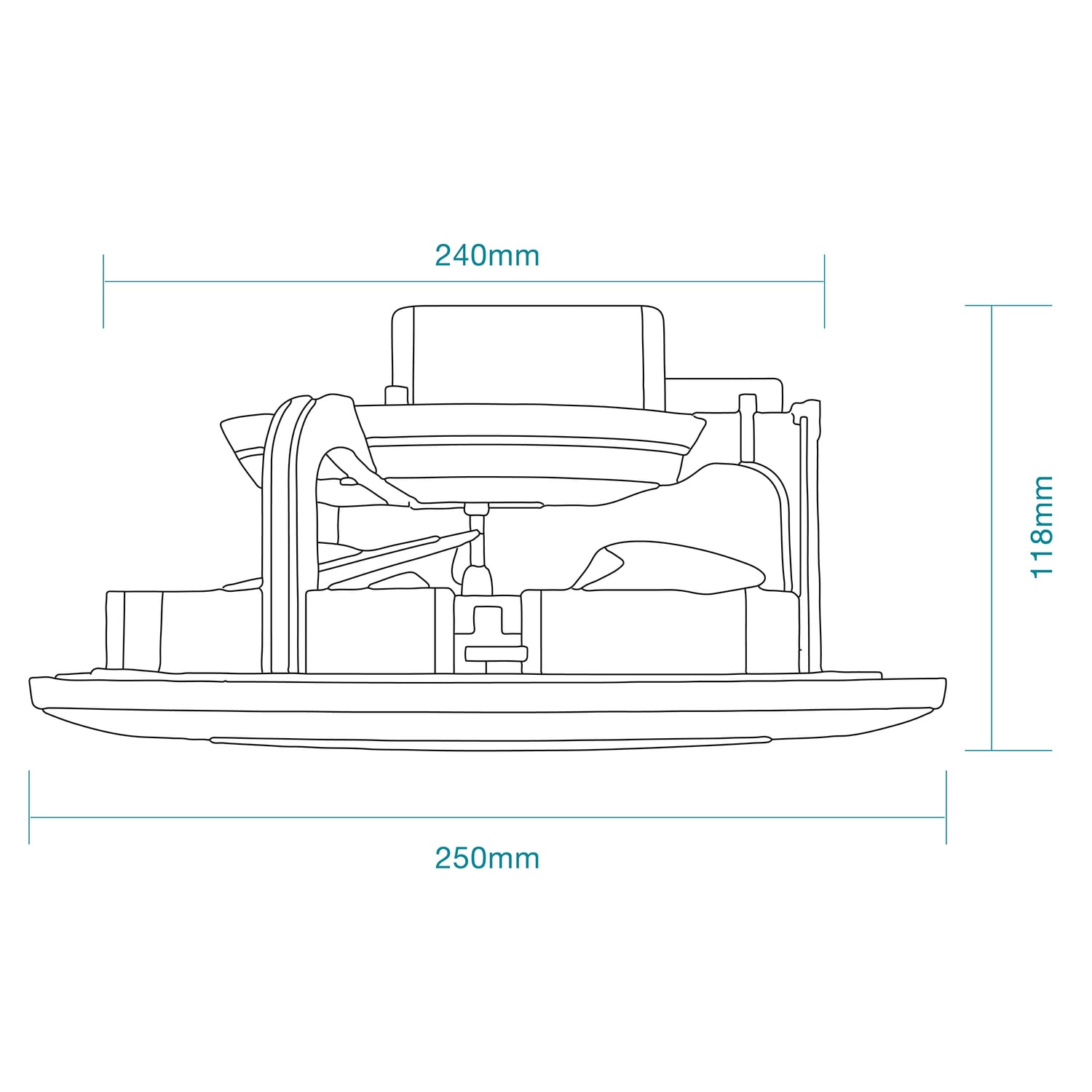 Core Round Exhaust Fan in White