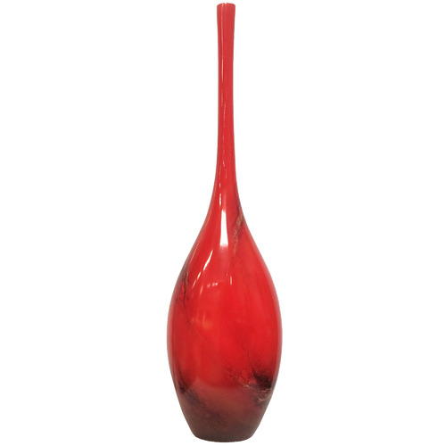 Rovan Tall Red Lacquer Floor Vase Temple & ster