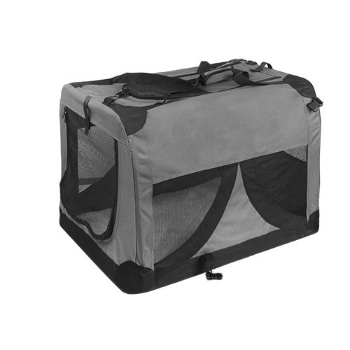 Extra Large Portable Soft Pet Dog Crate Folding Grey Temple & ster