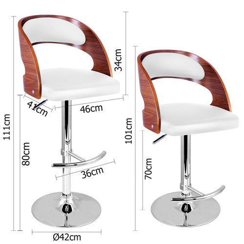 i.Life Scott Bentwood & Faux Leather Barstools