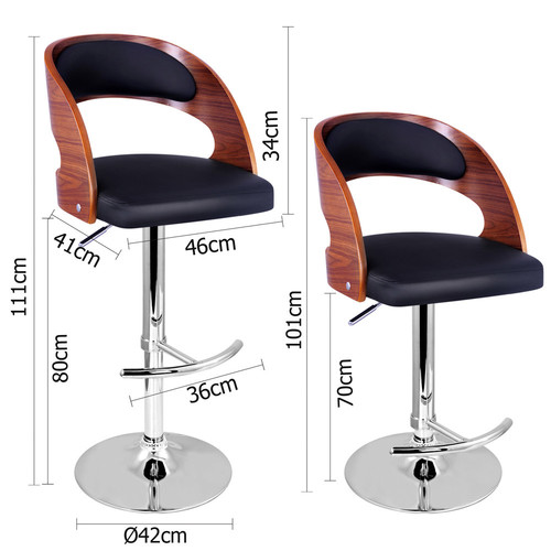 i.Life Scott Bentwood & Faux Leather Barstools