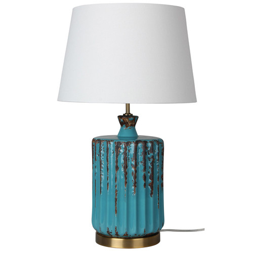 teal blue lamps