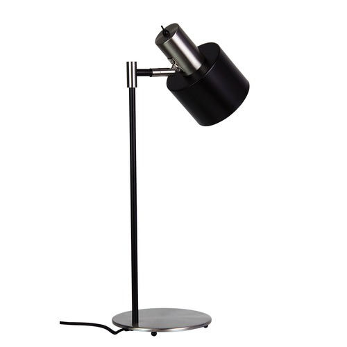 Black Ari Desk Lamp With Brushed Chrome Head Temple Webster Oriel Lighting Black Ari Desk Lamp With Brushed Chrome Head