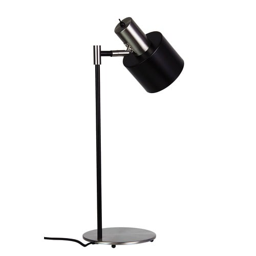 Black Ari Desk Lamp with Brushed Chrome Head