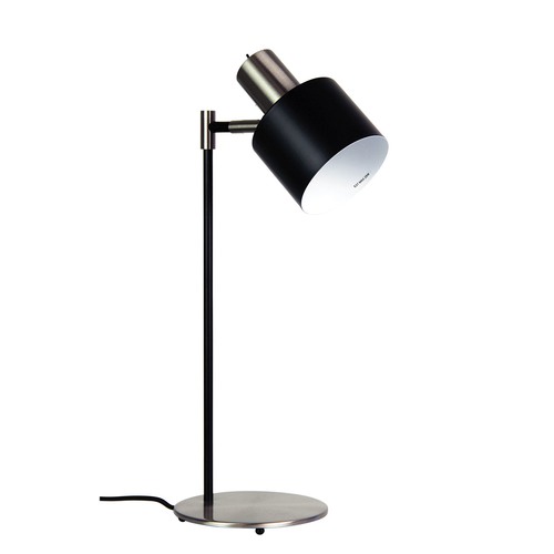 Black Ari Desk Lamp With Brushed Chrome Head Temple Webster