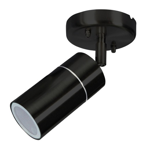 Black Zeta Single Spot Outdoor Light