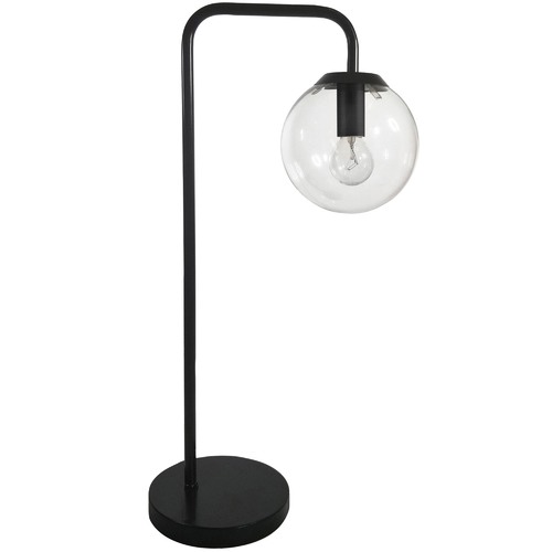 Clear Newton Contemporary Glass Lamp