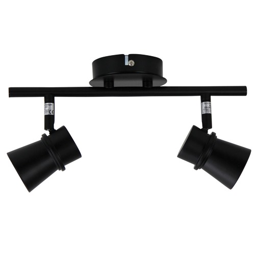 Black Yarra LED Adjustable 2 Light Spotlight