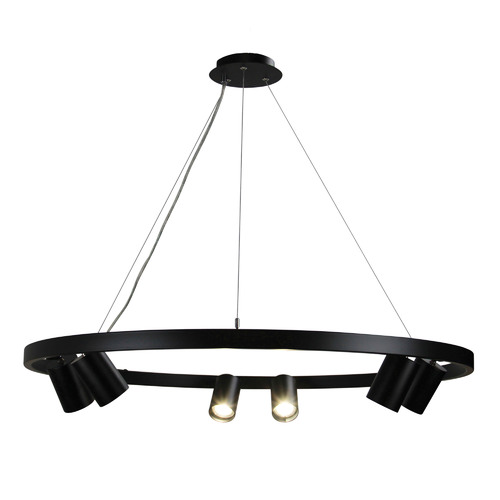 Black Pano Metal 6 Light Metal Pendant