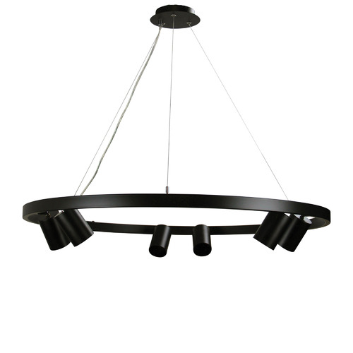 Black Pano Metal 6 Light Metal Pendant