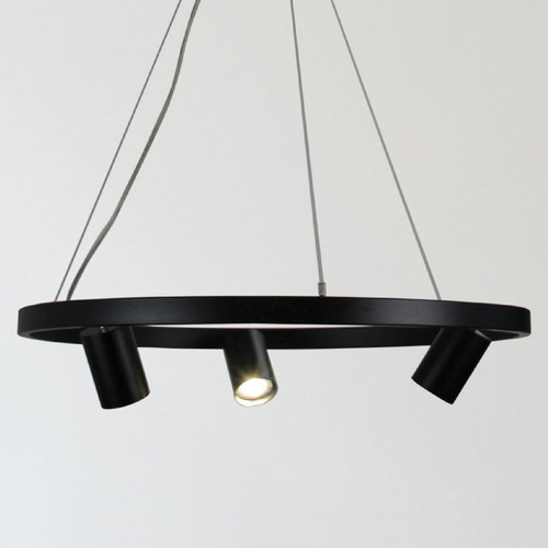 Black Zori 3 Light Metal Pendant