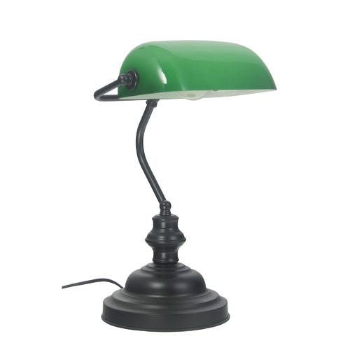 Zander Lighting 40cm Tirreni Bankers Metal Desk Lamp | Temple & Webster
