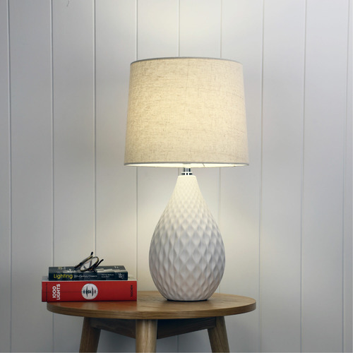 Sharpe Ceramic & Fabric Table Lamp