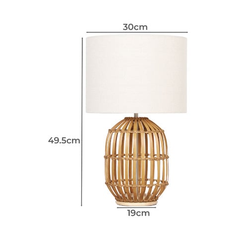 Tegal Bamboo Table Lamp