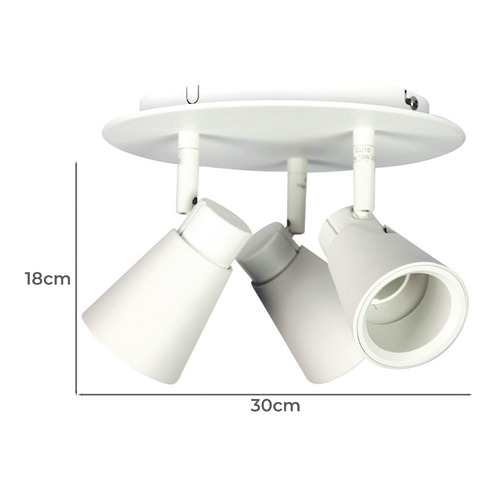 Rondell 3 Light LED Metal Spotlight