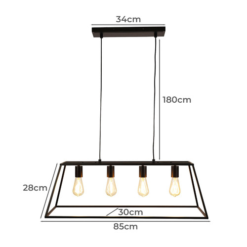 Sykes 4 Light Metal Pendant