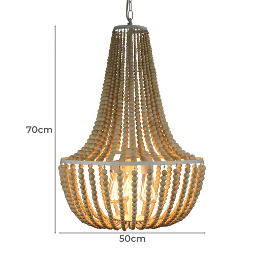 Natural Digby 3 Light Pendant Light