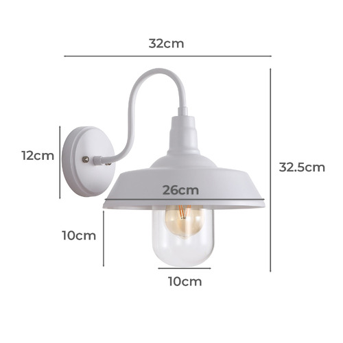Coulson Metal & Glass Outdoor Wall Light