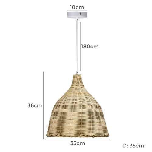 Orion Rattan Cane Pendant Light