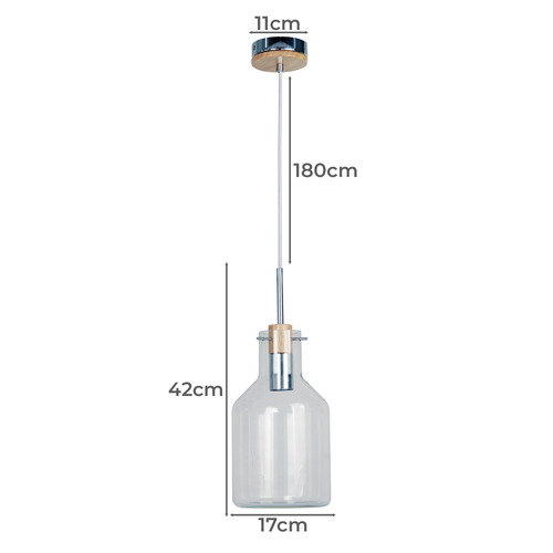 17cm Holbeck Scandinavian Glass Pendant Light