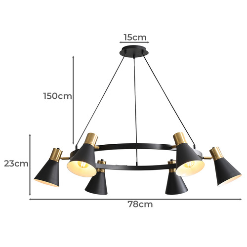 Halle 6 Light Pendant