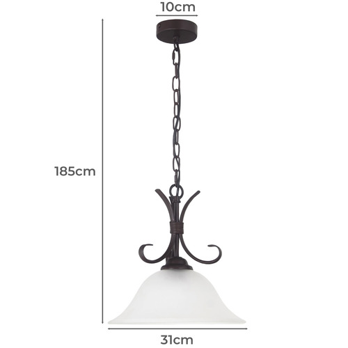 Armerina 1 Light Glass Pendant