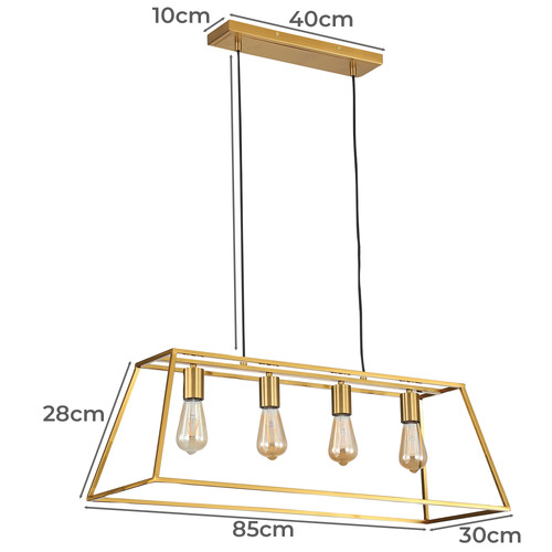 Satin Brass Blaire 4 Light Pendant