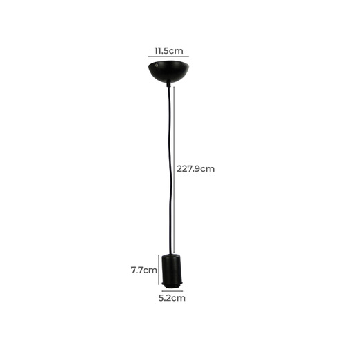 Black Canosa 1 Light Metal Pendant