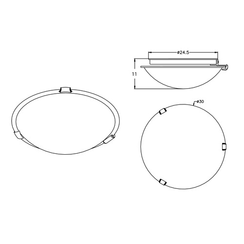 Sauser Clips Alabaster Oyster Ceiling Light