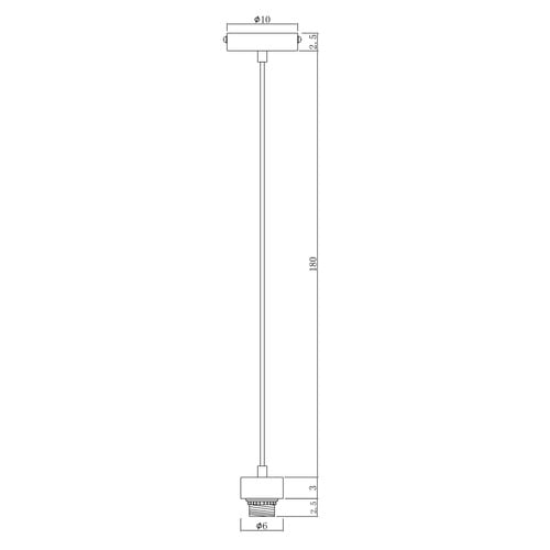 Smarti All White Ceiling Light Suspension Cord
