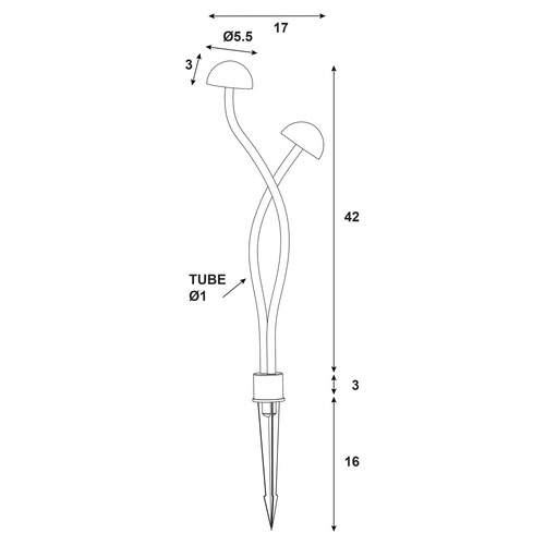 Lily 2 Light LED Garden Spike
