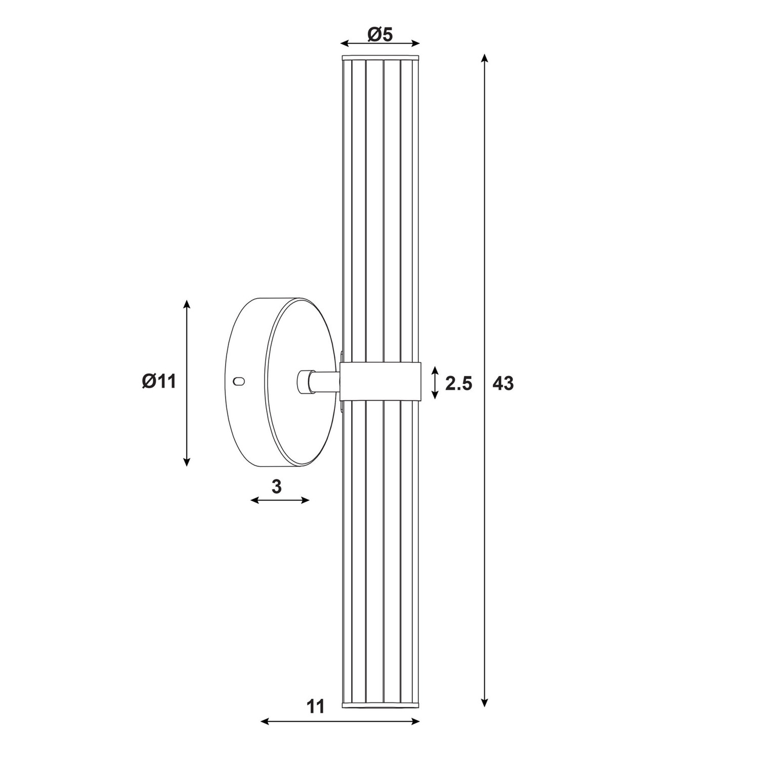 Oswego Steel LED Wall Light