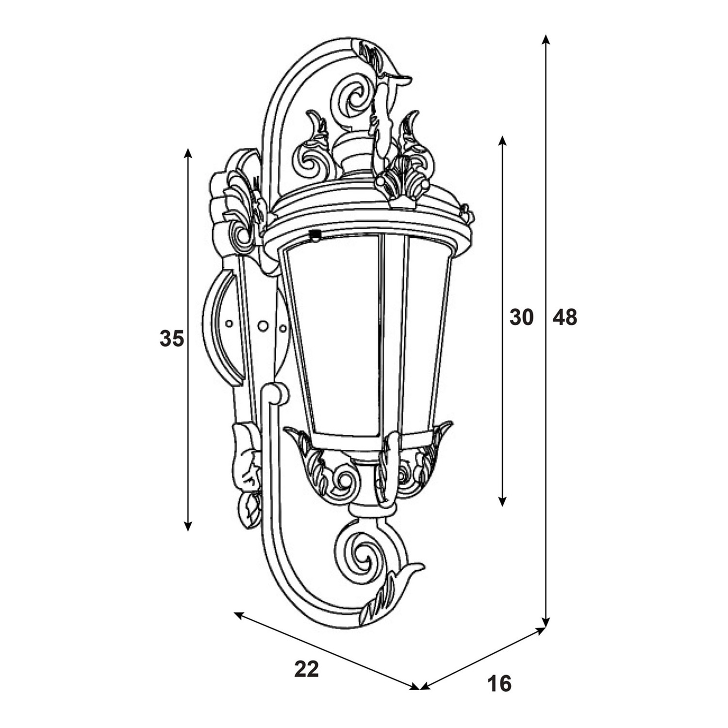 Milton Aluminium Outdoor Wall Light