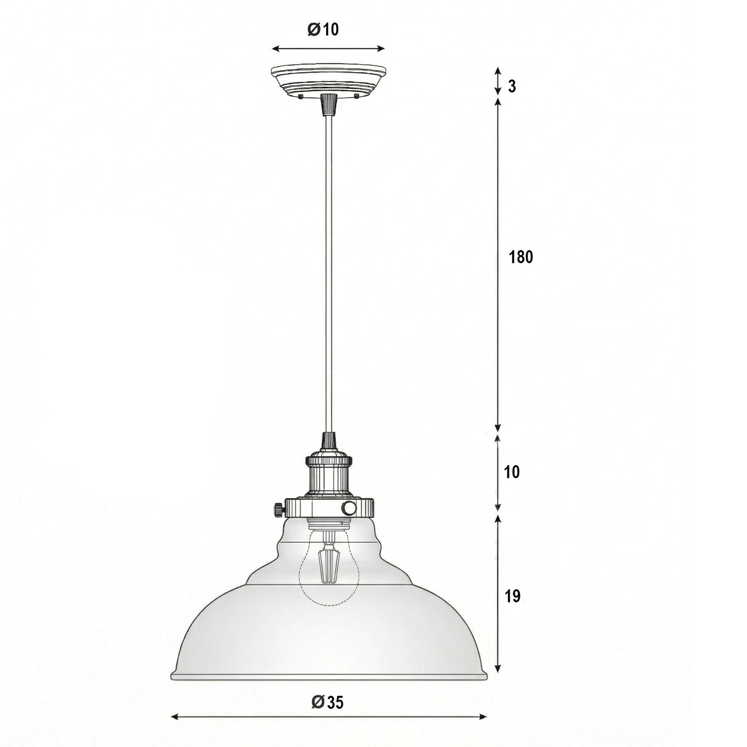 Roche Opal Glass Pendant Light