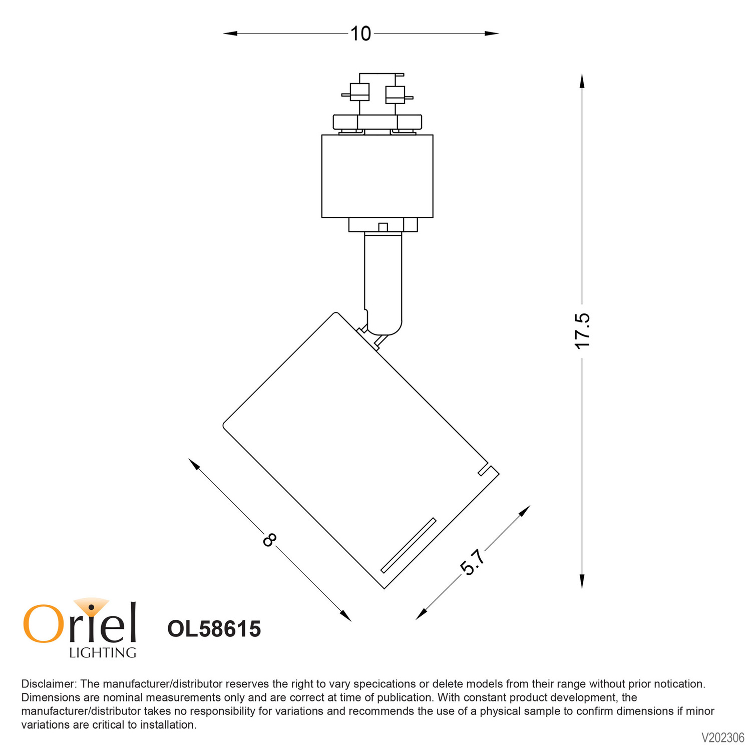Black Naples Adjustable Track Light