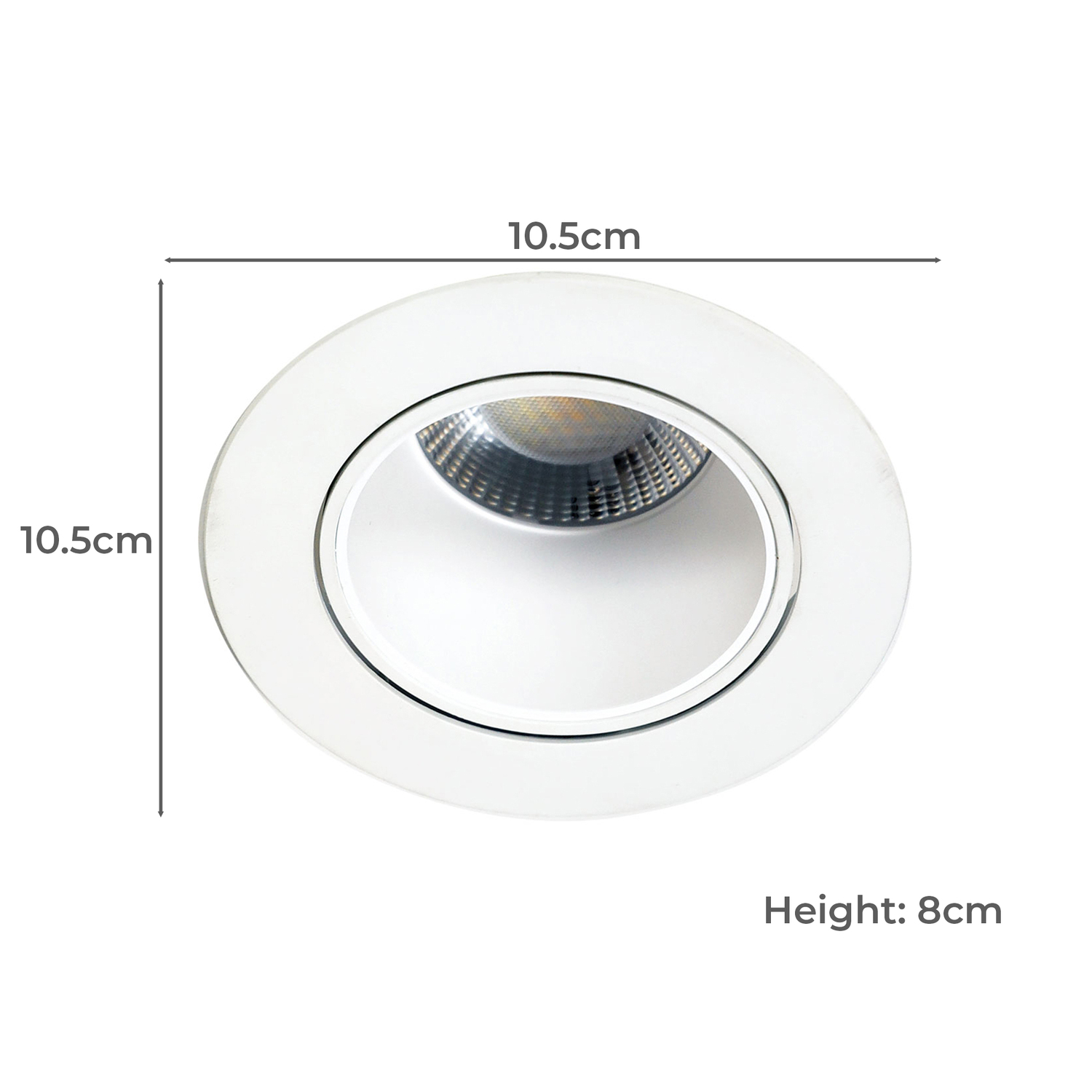 Rowland 90mm Cut Out LED 8W Gimble Recessed Downlight